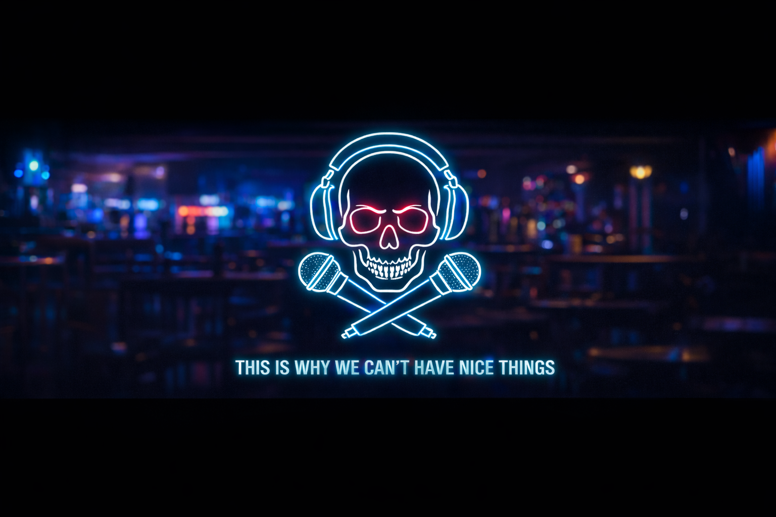 DJ Fiddlesticks skull banner for the mobile rig