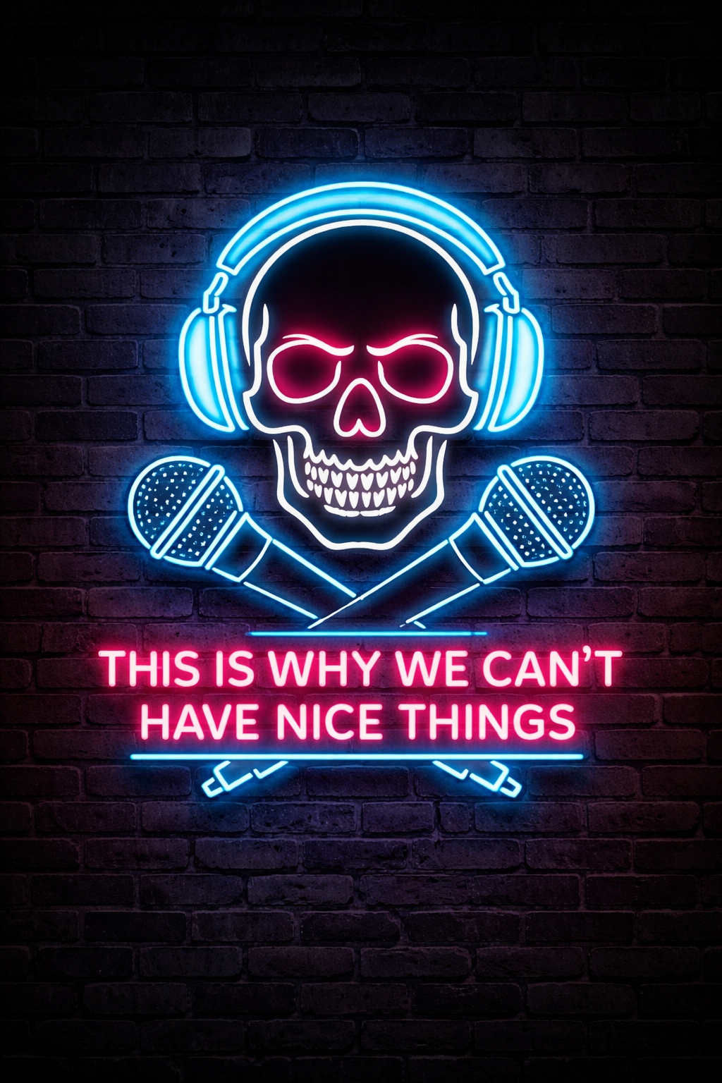 DJ Fiddlesticks neon skull mark